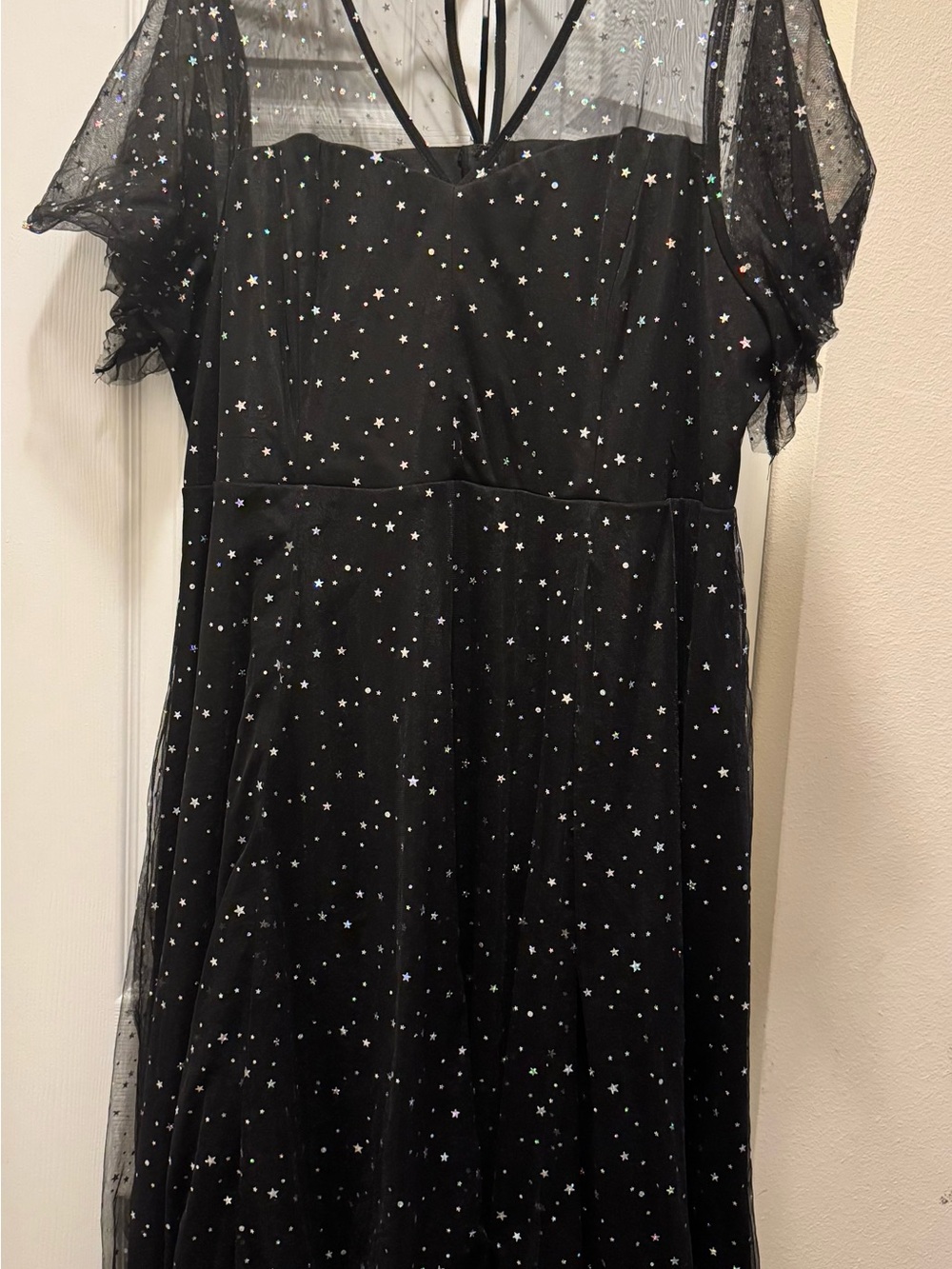 torrid Black Star Print Tulle Dress